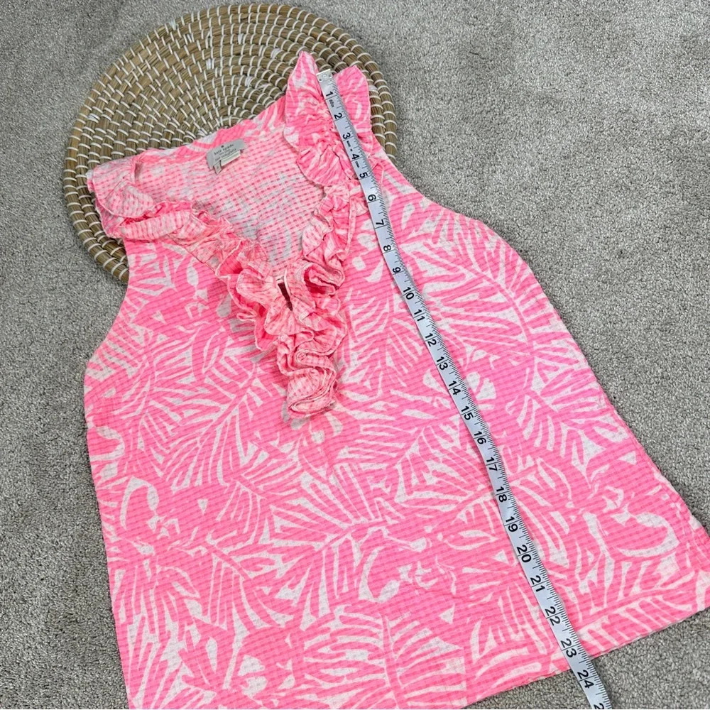 Kate Spade New York Bonnie Botanical Pink Top Blouse Sleeveless Size 4 - Picture 9 of 9